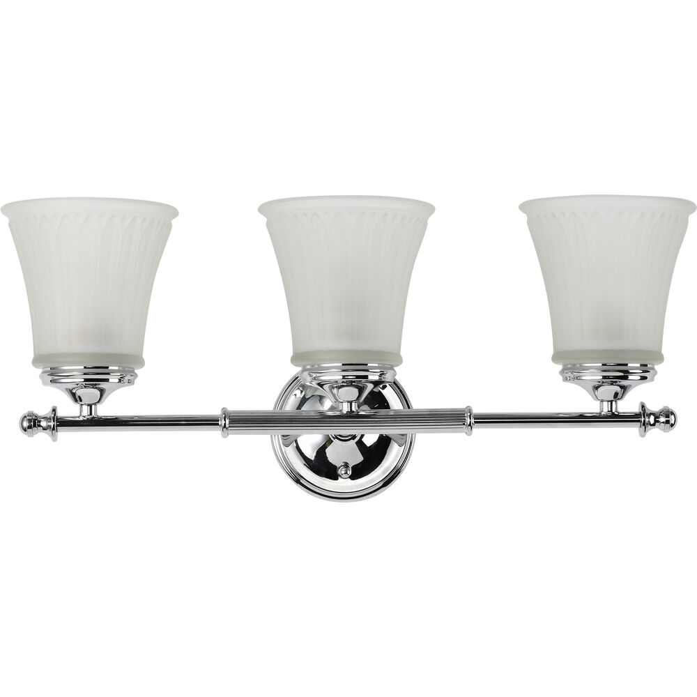Nuvo Lighting Teller 3 Light 21 Inch Polished Chrome Vanity Light Wall Light