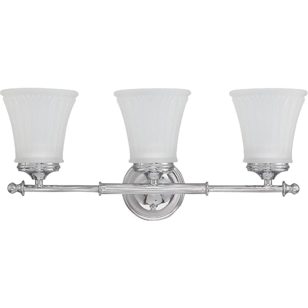 nuvo lighting Teller 3 Light 21 inch Polished Chrome Vanity Light Wall Light