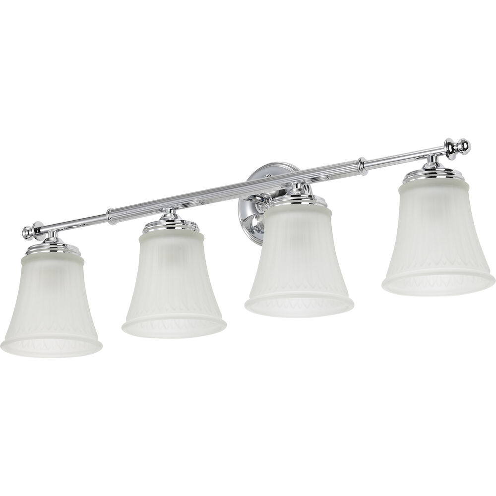 Nuvo Lighting Teller 4 Light 28.5 Inch Polished Chrome Vanity Light Wall Light