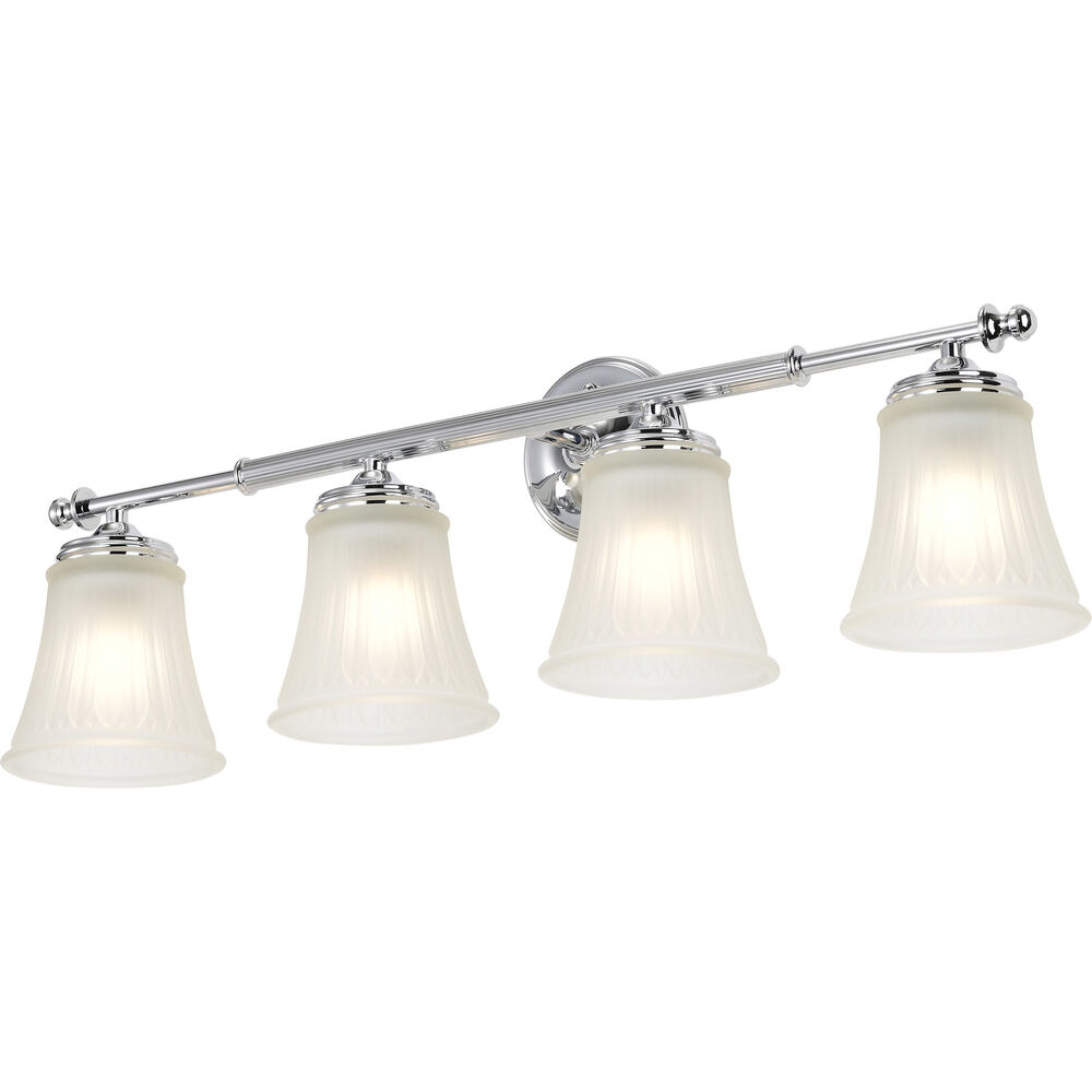 Nuvo Lighting Teller 4 Light 28.5 Inch Polished Chrome Vanity Light Wall Light