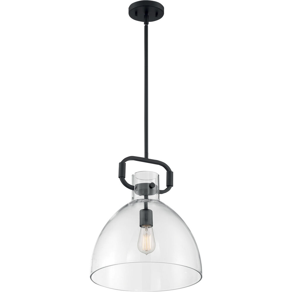 Nuvo Lighting Teresa 1 Light 14 Inch Matte Black Pendant Ceiling Light