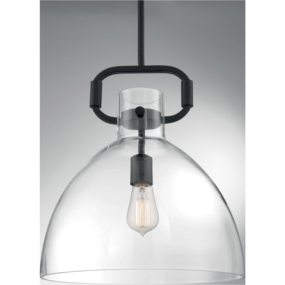 Nuvo Lighting Teresa 1 Light 14 Inch Matte Black Pendant Ceiling Light