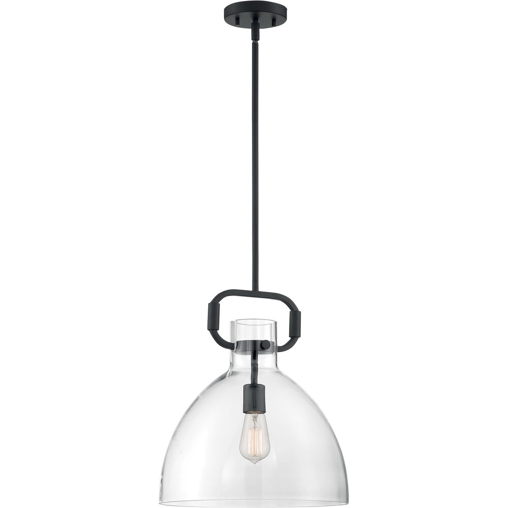 Nuvo Lighting Teresa 1 Light 14 Inch Matte Black Pendant Ceiling Light