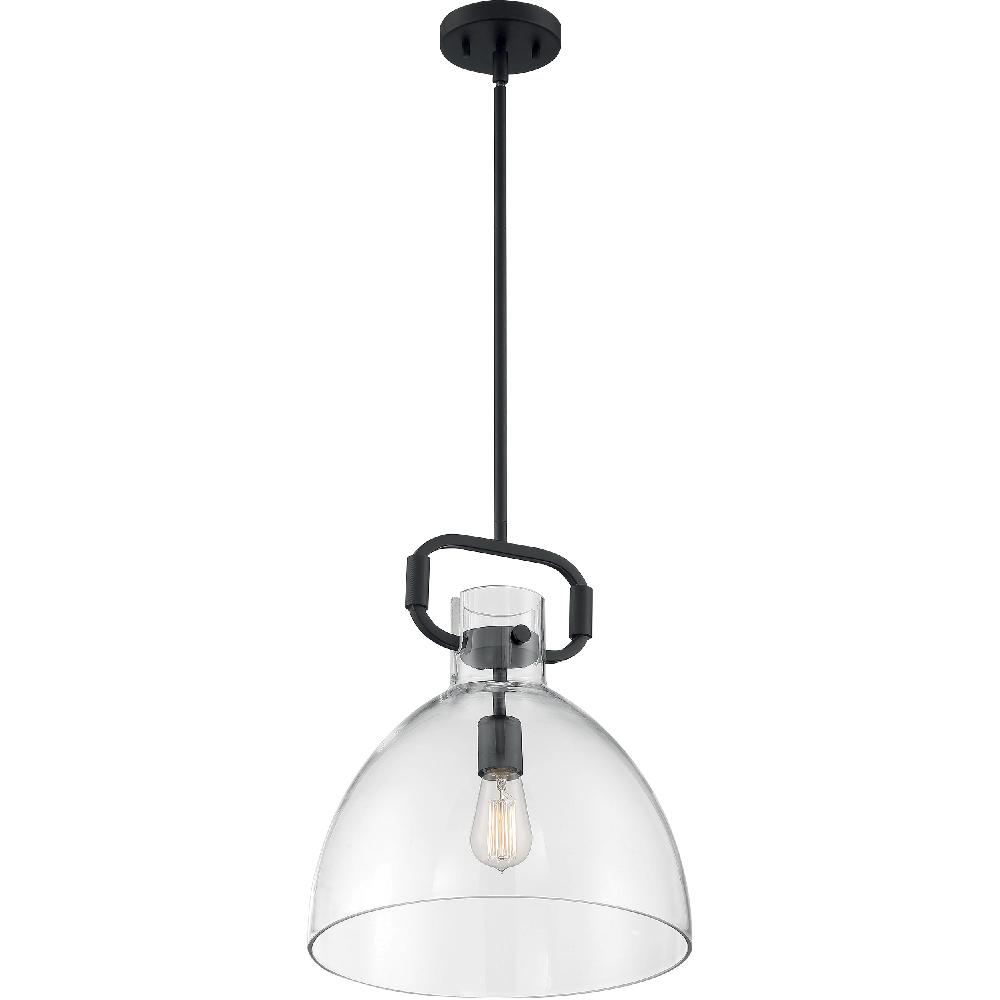 nuvo lighting Teresa 1 Light 14 inch Matte Black Pendant Ceiling Light