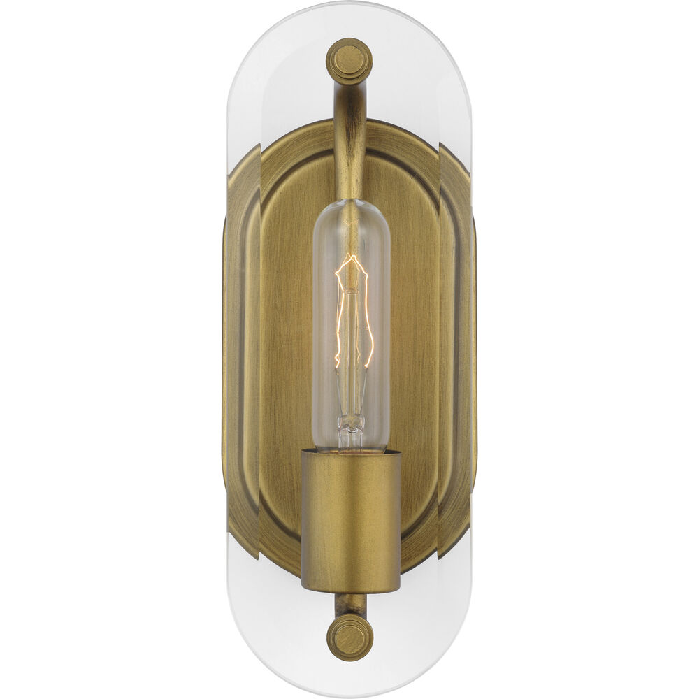 Nuvo Lighting Teton 1 Light 4.38 Inch Natural Brass Bathroom Vanity Light Wall Light