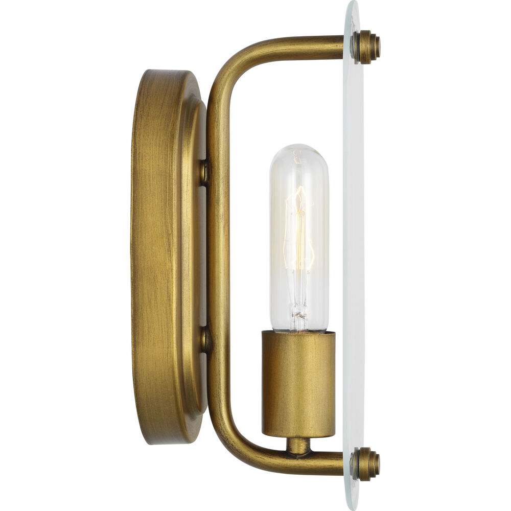 Nuvo Lighting Teton 1 Light 4.38 Inch Natural Brass Bathroom Vanity Light Wall Light