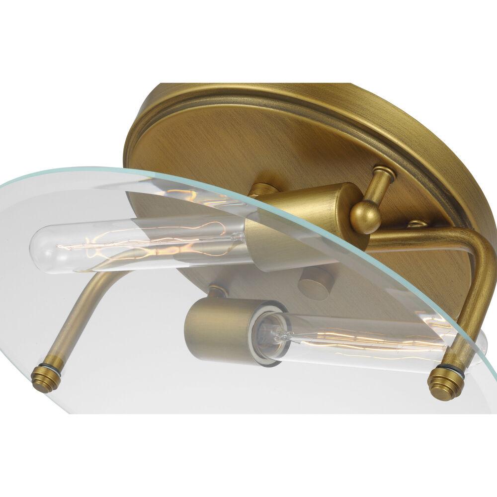 Nuvo Lighting Teton 2 Light 13 Inch Natural Brass Flush Mount Ceiling Light