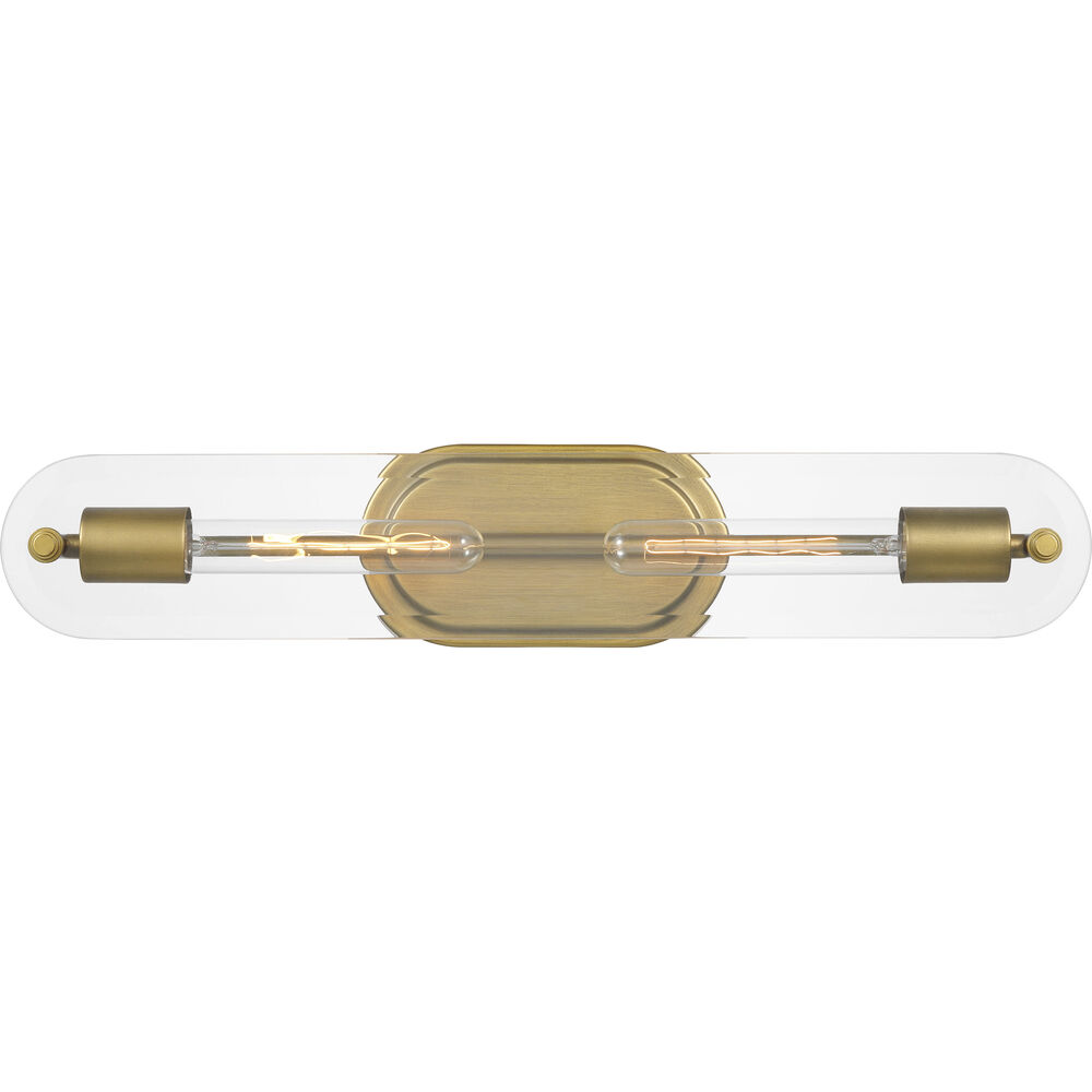 Nuvo Lighting Teton 2 Light 22 Inch Natural Brass Bathroom Vanity Light Wall Light