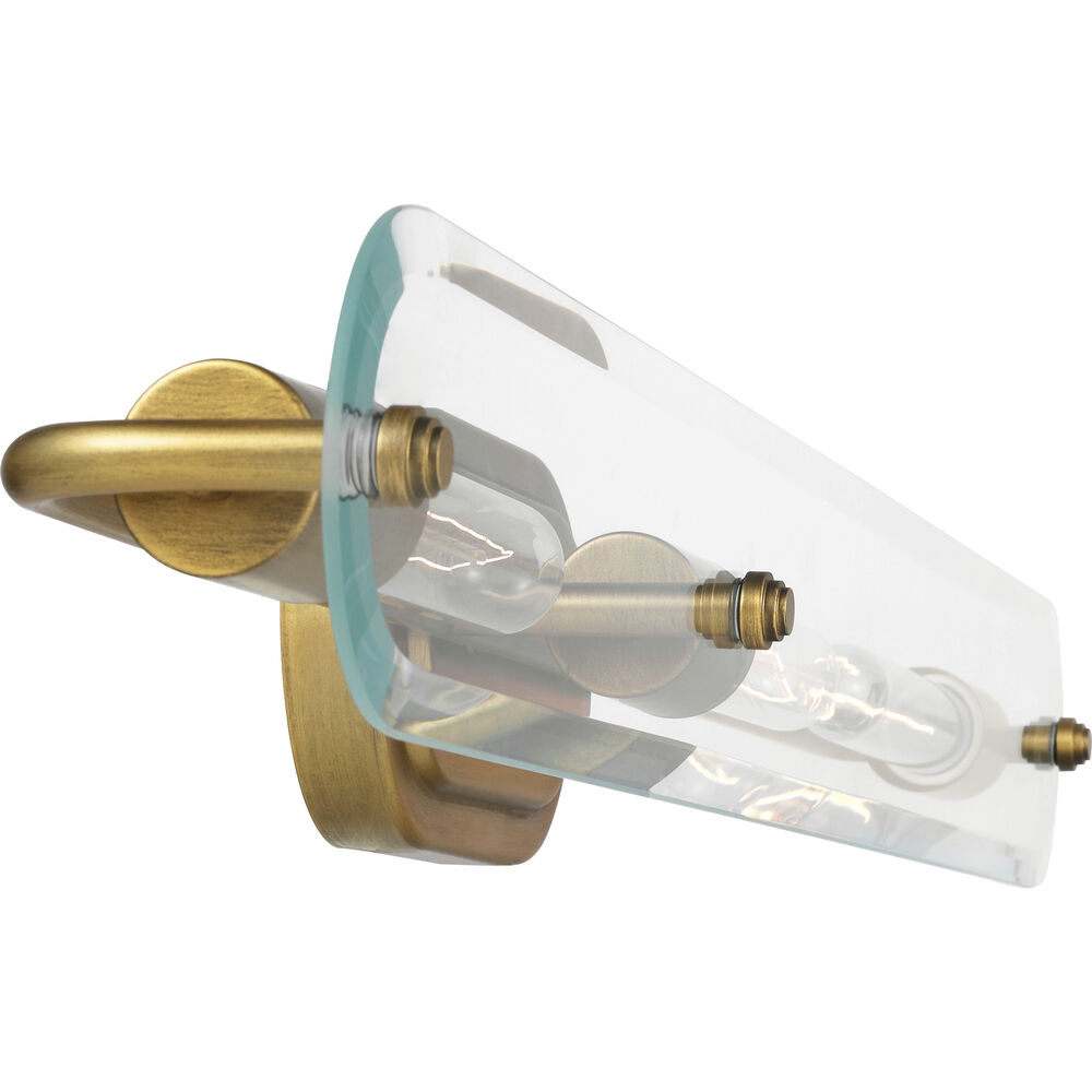 Nuvo Lighting Teton 3 Light 34 Inch Natural Brass Bathroom Vanity Light Wall Light