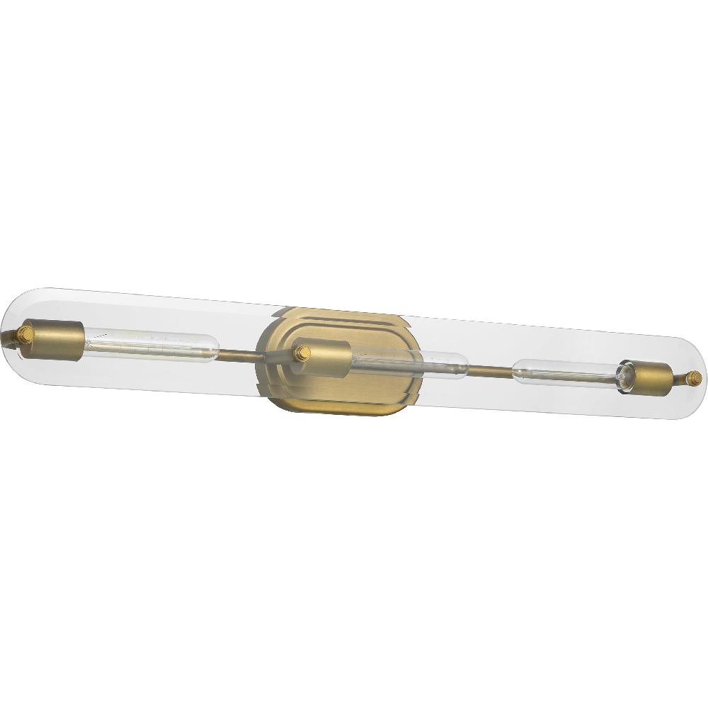 nuvo lighting Teton 3 Light 34 inch Natural Brass Bathroom Vanity Light Wall Light