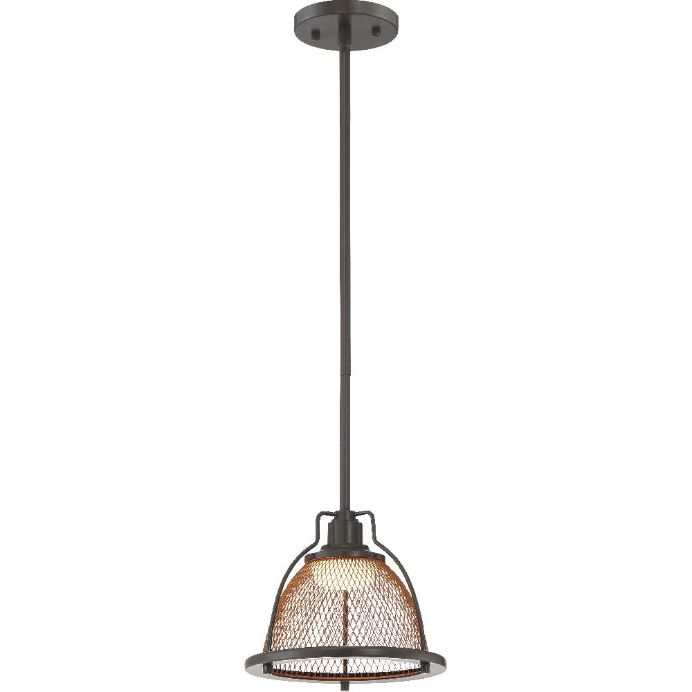nuvo lighting Tex LED 8.25 inch Dark Bronze and Copper Mesh Pendant Ceiling Light