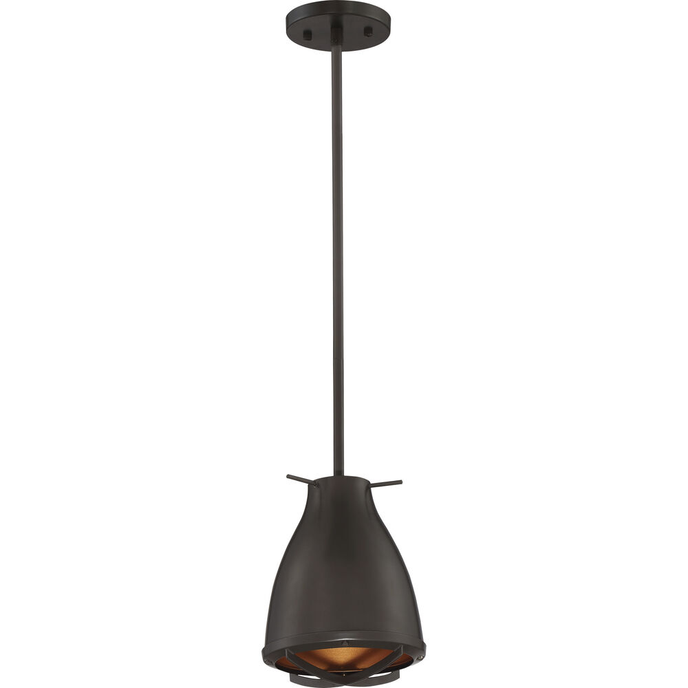 Nuvo Lighting Thrust LED 10.5 Inch Brushed Nickel And White Accents Pendant Ceiling Light