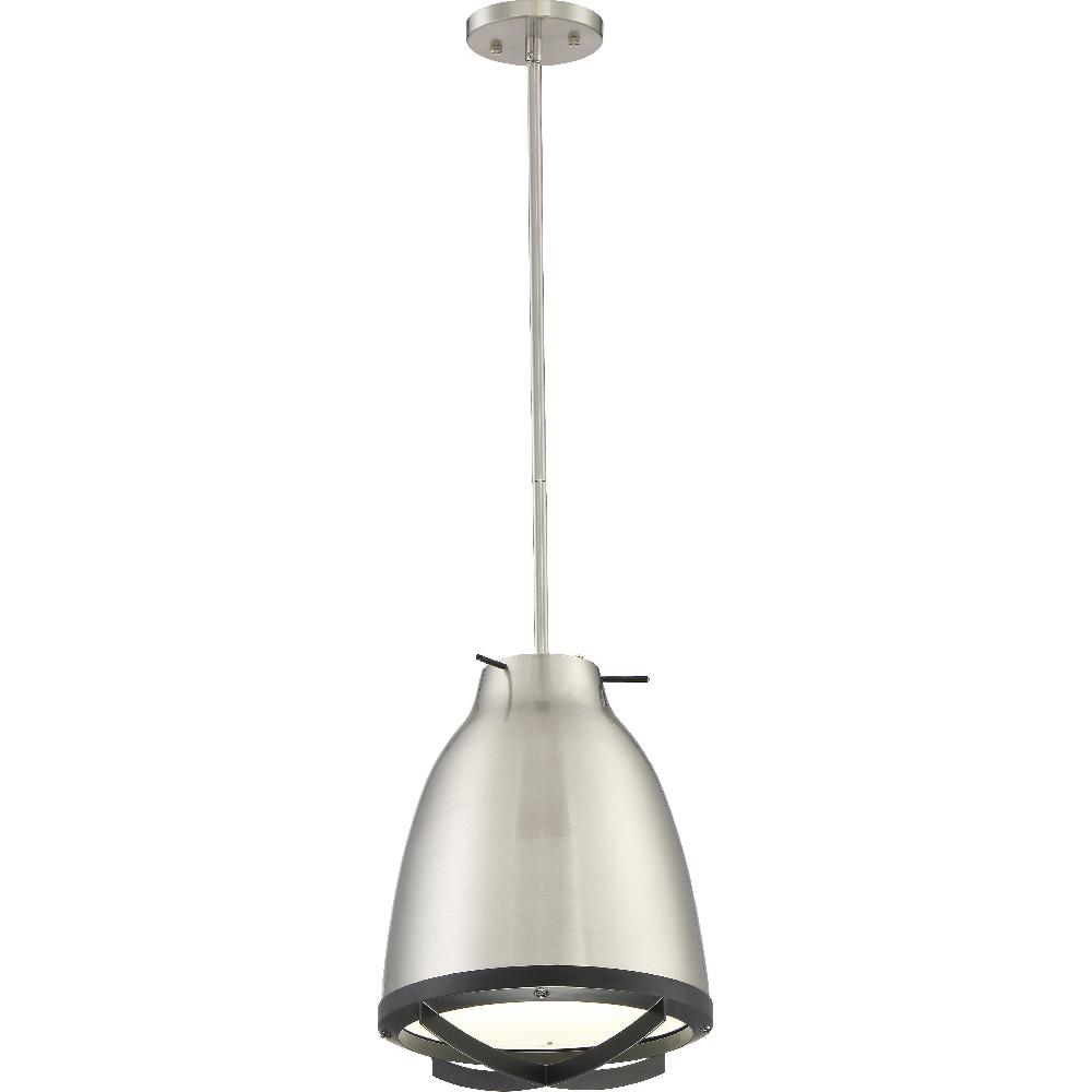 nuvo lighting Thrust LED 10.5 inch Brushed Nickel and White Accents Pendant Ceiling Light