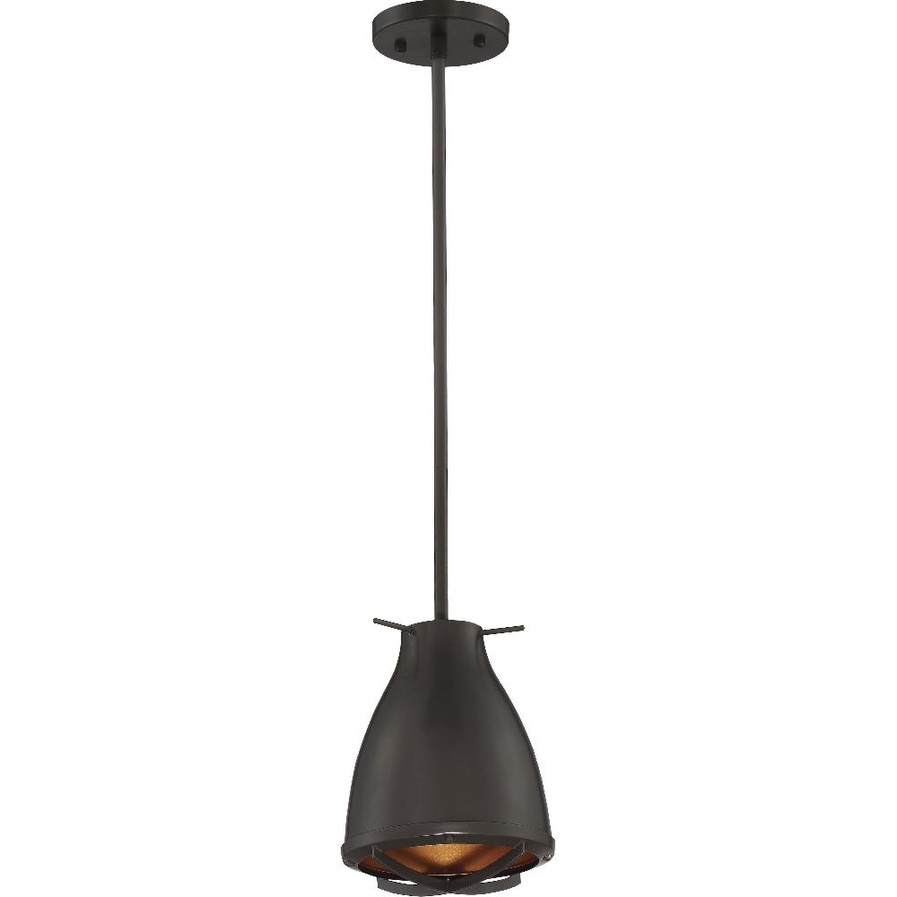 nuvo lighting Thrust LED 7 inch Dark Bronze and Copper Accent Pendant Ceiling Light