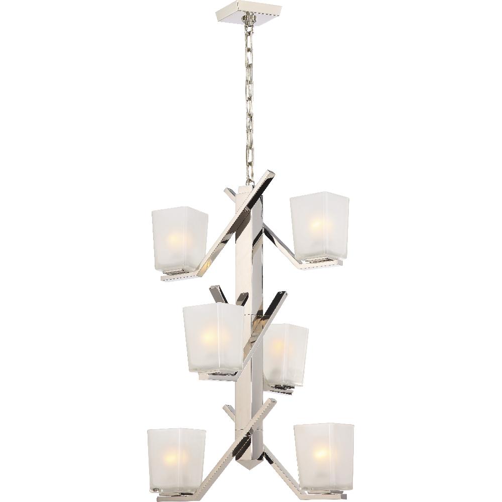 nuvo lighting Timone 6 Light 18.75 inch Polished Nickel Pendant Ceiling Light