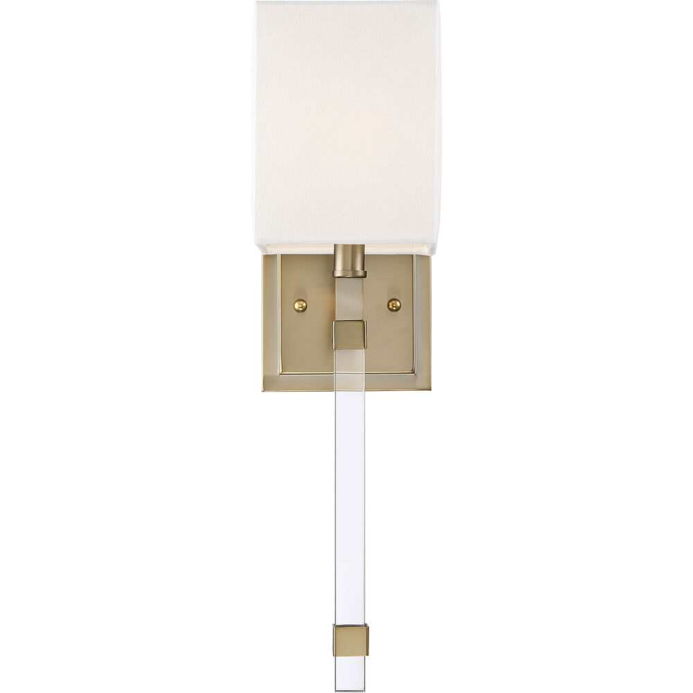 Nuvo Lighting Tompson 1 Light 5 Inch Burnished Brass And White Wall Sconce Wall Light