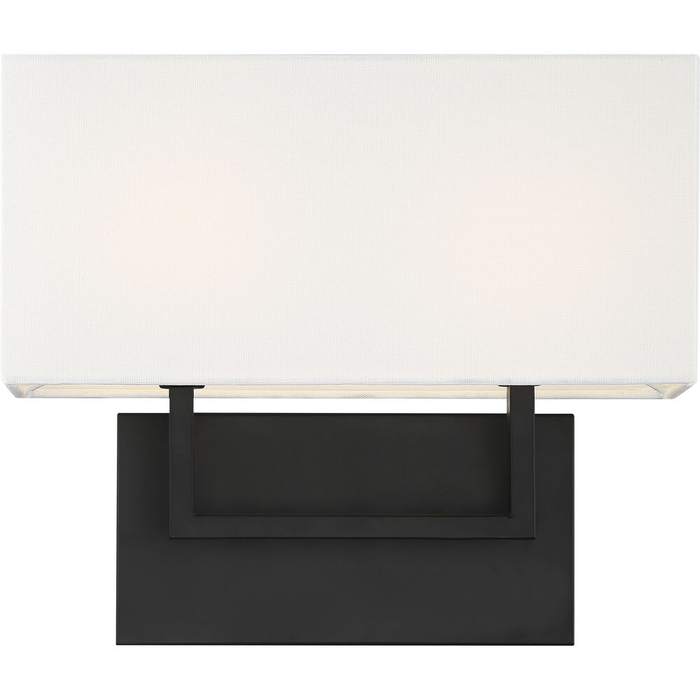 Nuvo Lighting Tribeca 2 Light 14 Inch Aged Bronze And White Fabric Vanity Light Wall Light