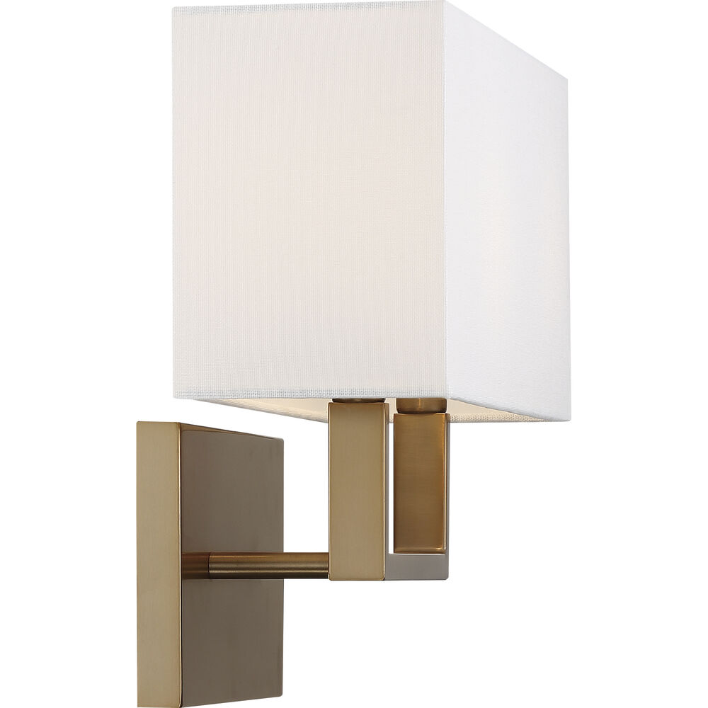 Nuvo Lighting Tribeca 2 Light 14 Inch Burnished Brass And White Vanity Light Wall Light