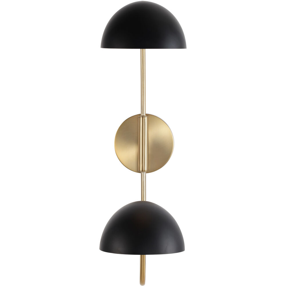 Nuvo Lighting Trilby 1 Light 37 Inch Matte Black/Burnished Brass Bathroom Vanity Lights Wall Light