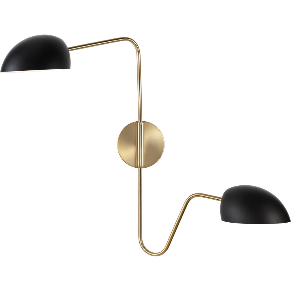 Nuvo Lighting Trilby 1 Light 37 Inch Matte Black/Burnished Brass Bathroom Vanity Lights Wall Light