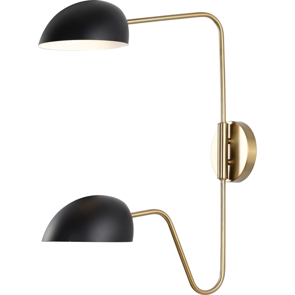 Nuvo Lighting Trilby 1 Light 37 Inch Matte Black/Burnished Brass Bathroom Vanity Lights Wall Light