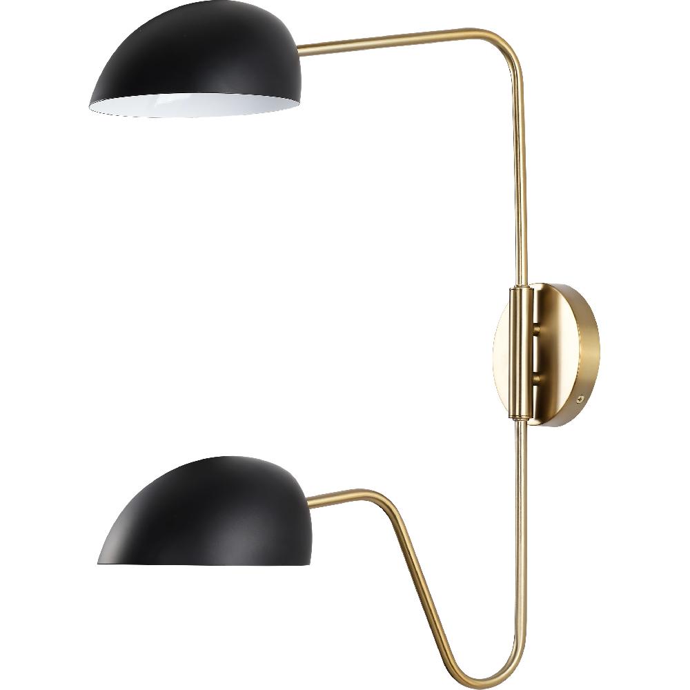 nuvo lighting Trilby 1 Light 37 inch Matte Black/Burnished Brass Bathroom Vanity Lights Wall Light