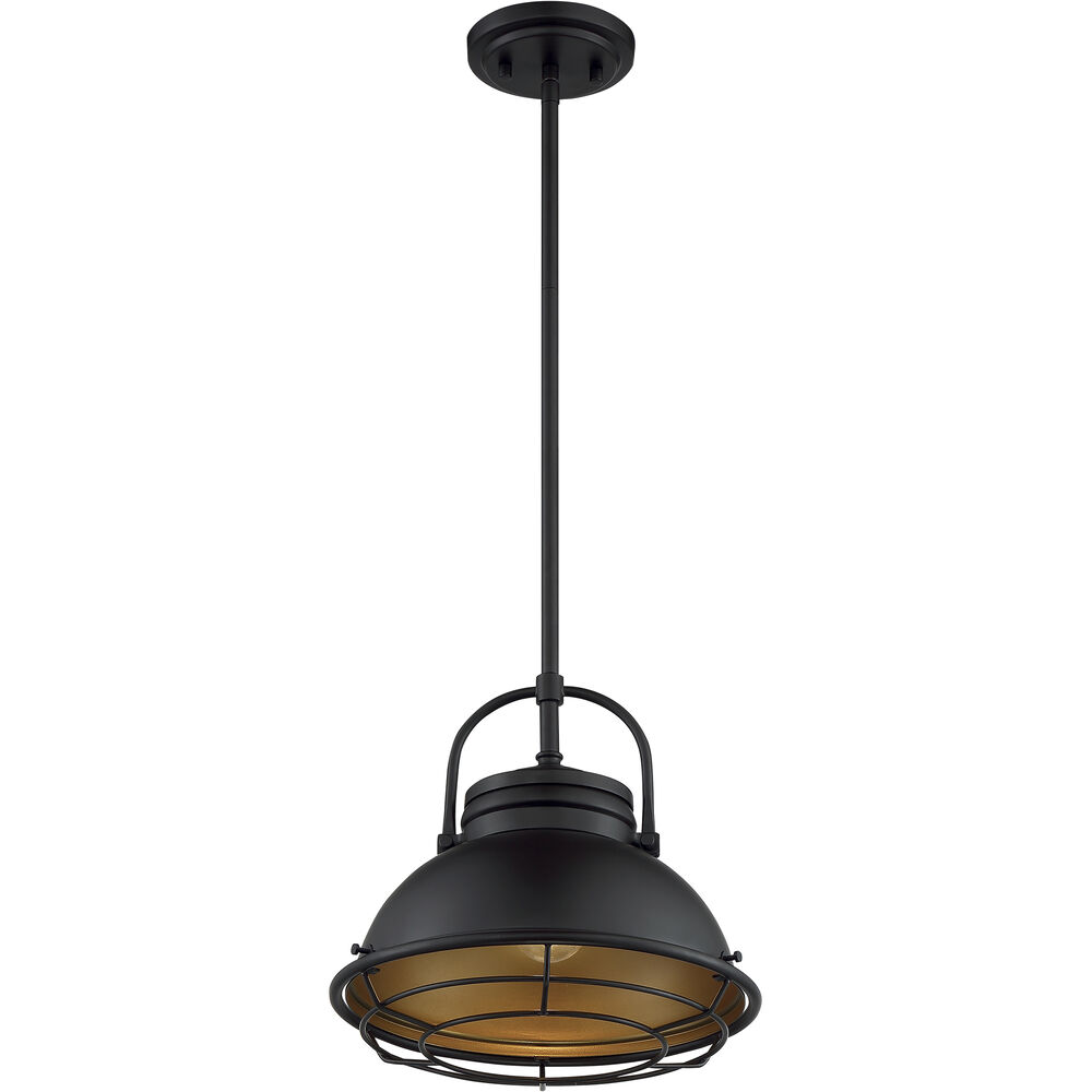 Nuvo Lighting Upton 1 Light 12 Inch Dark Bronze And Gold Pendant Ceiling Light