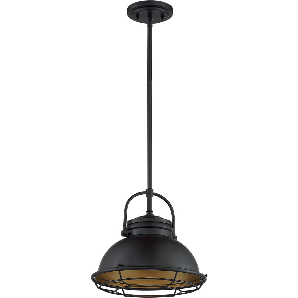 Nuvo Lighting Upton 1 Light 12 Inch Dark Bronze And Gold Pendant Ceiling Light