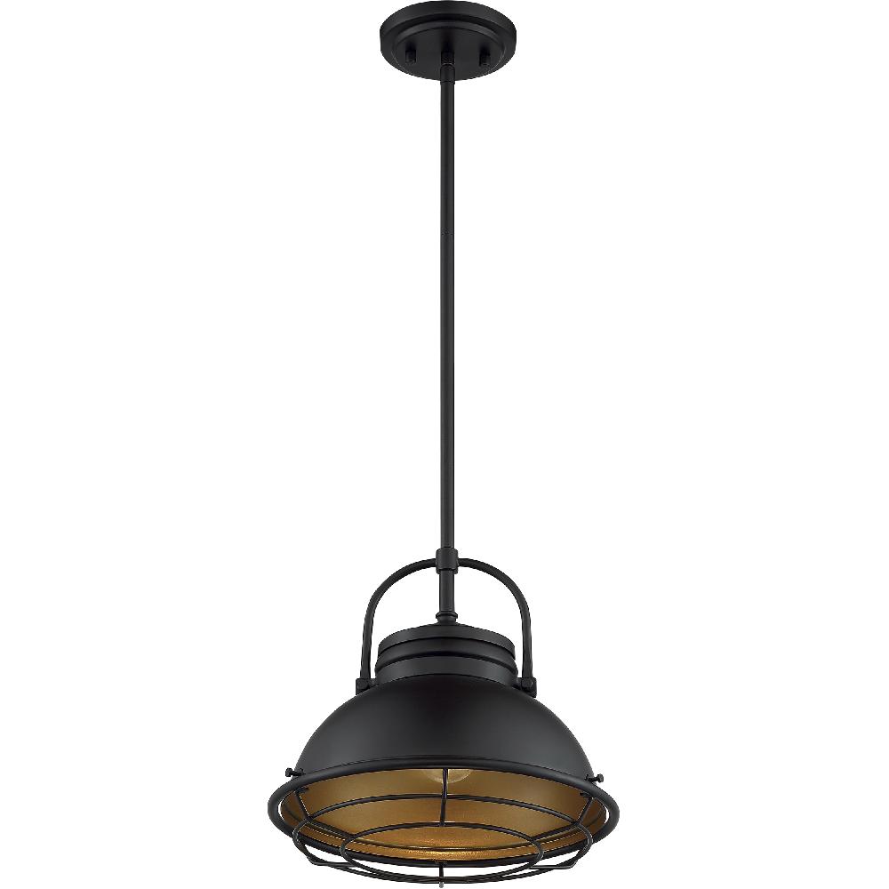 nuvo lighting Upton 1 Light 12 inch Dark Bronze and Gold Pendant Ceiling Light