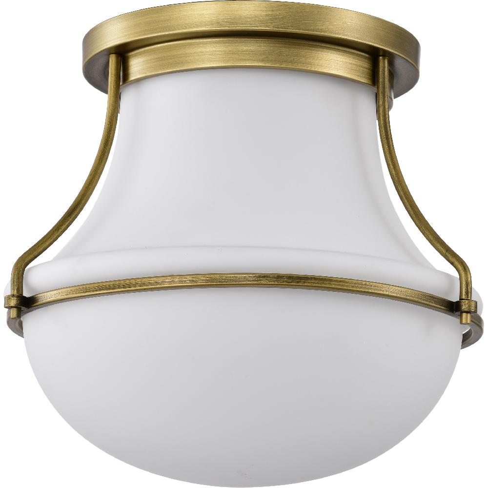 nuvo lighting Valdora 1 Light 14 inch Natural Brass Flush Mount Ceiling Light