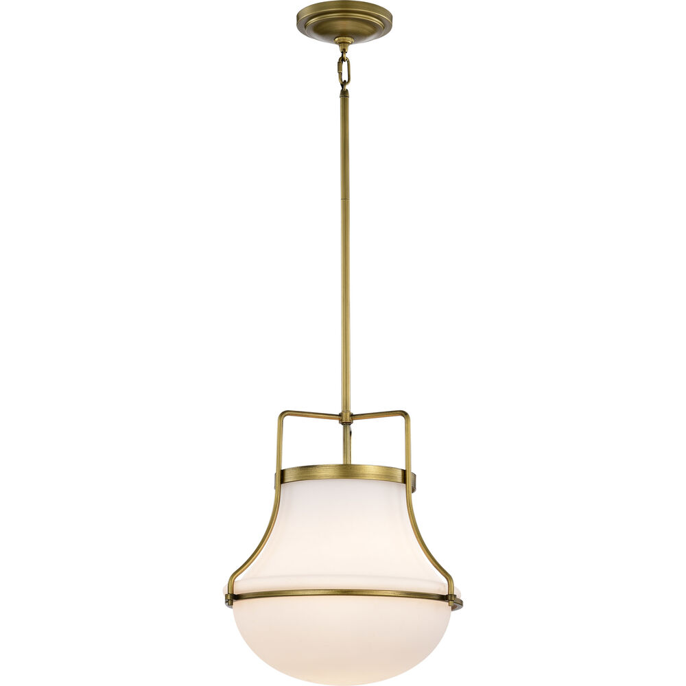 Nuvo Lighting Valdora 1 Light 14 Inch Natural Brass Pendant Ceiling Light