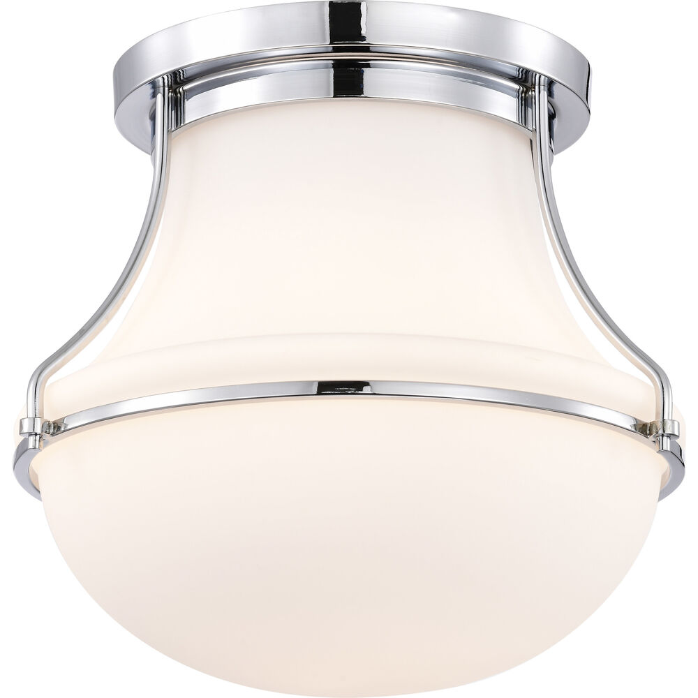 Nuvo Lighting Valdora 1 Light 14 Inch Polished Nickel Flush Mount Ceiling Light