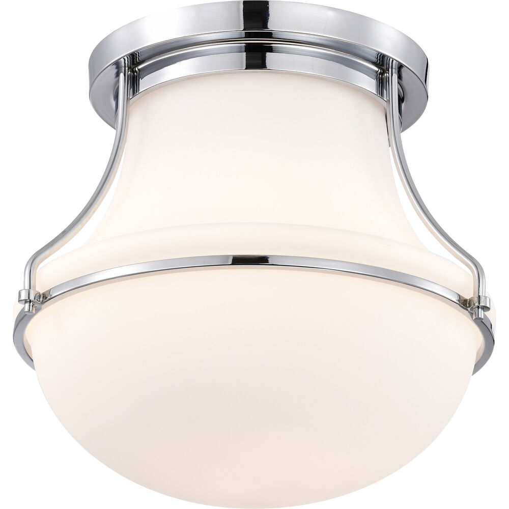 Nuvo Lighting Valdora 1 Light 14 Inch Polished Nickel Flush Mount Ceiling Light