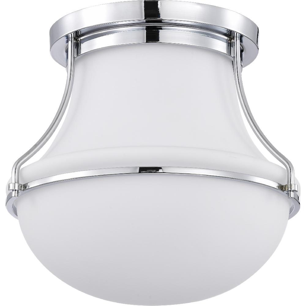 nuvo lighting Valdora 1 Light 14 inch Polished Nickel Flush Mount Ceiling Light