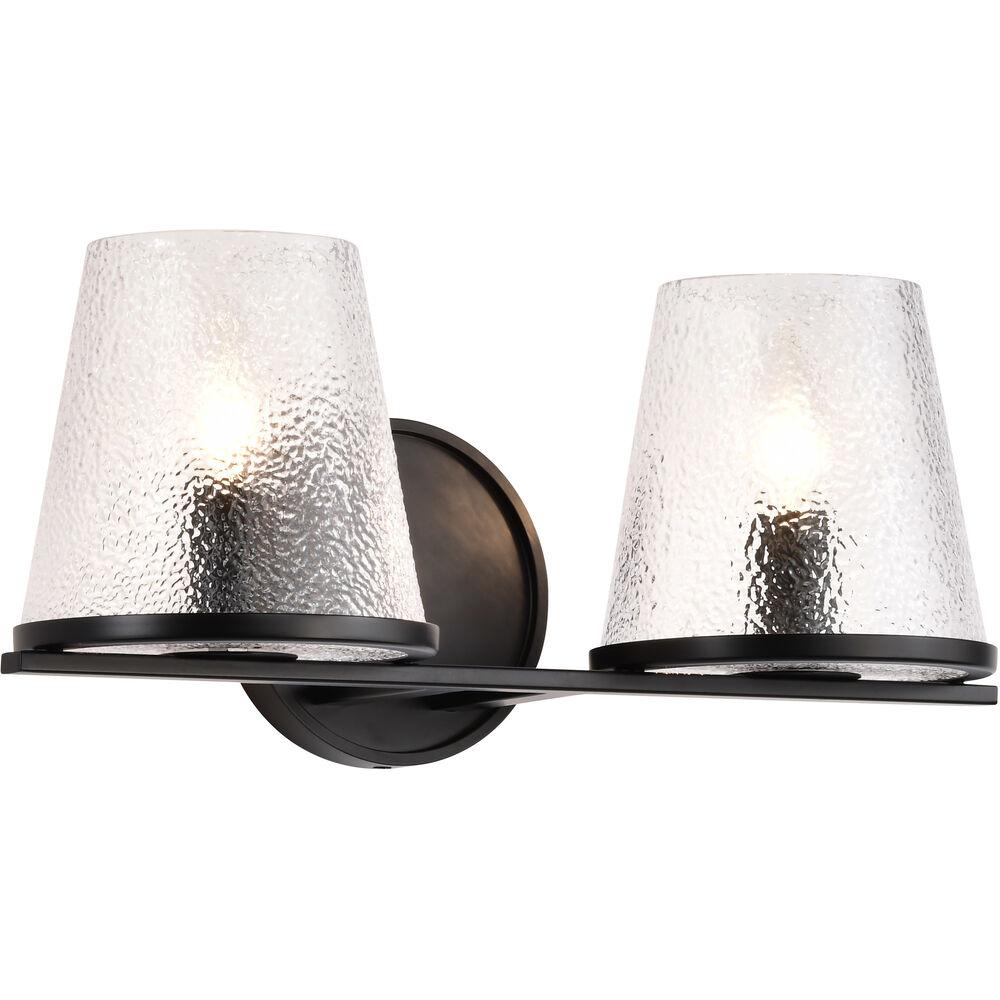 Nuvo Lighting Valentine 16 Inch Black Vanity Wall Light