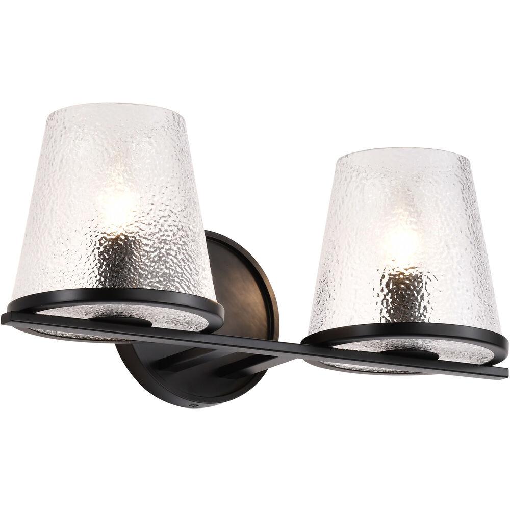 Nuvo Lighting Valentine 16 Inch Black Vanity Wall Light