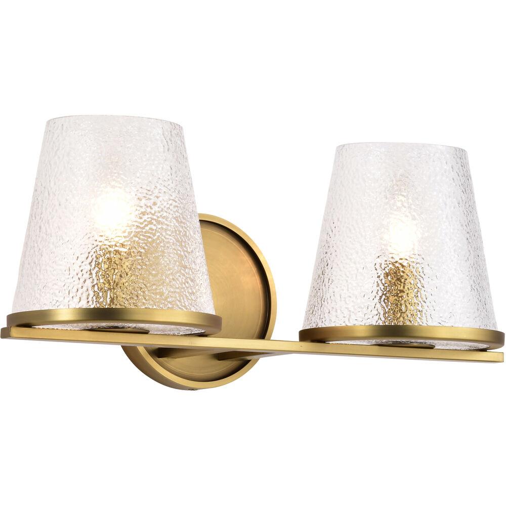 Nuvo Lighting Valentine 16 Inch Vintage Brass Vanity Wall Light