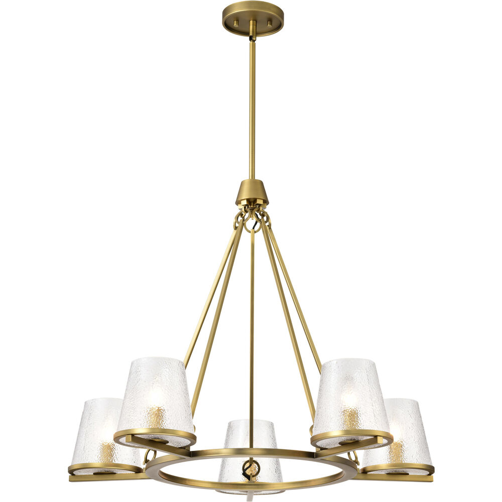 Nuvo Lighting Valentine 30 Inch Vintage Brass Chandelier Ceiling Light