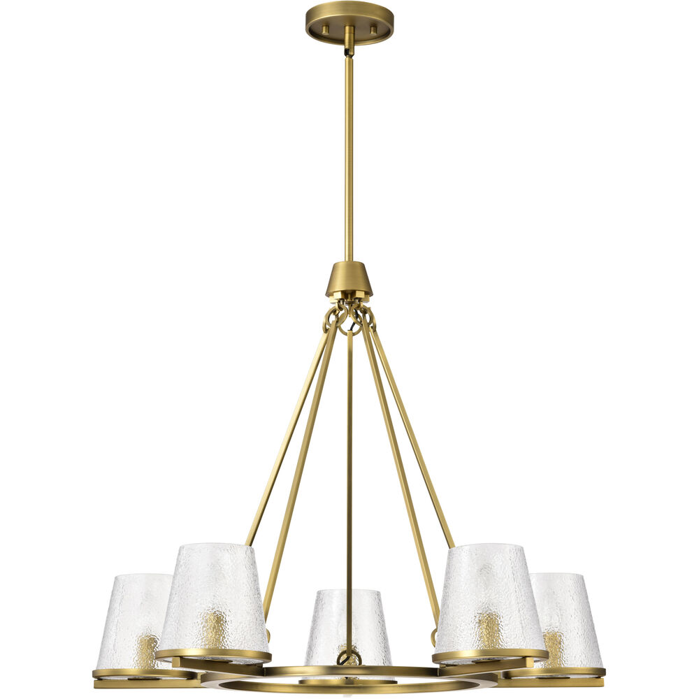 Nuvo Lighting Valentine 30 Inch Vintage Brass Chandelier Ceiling Light