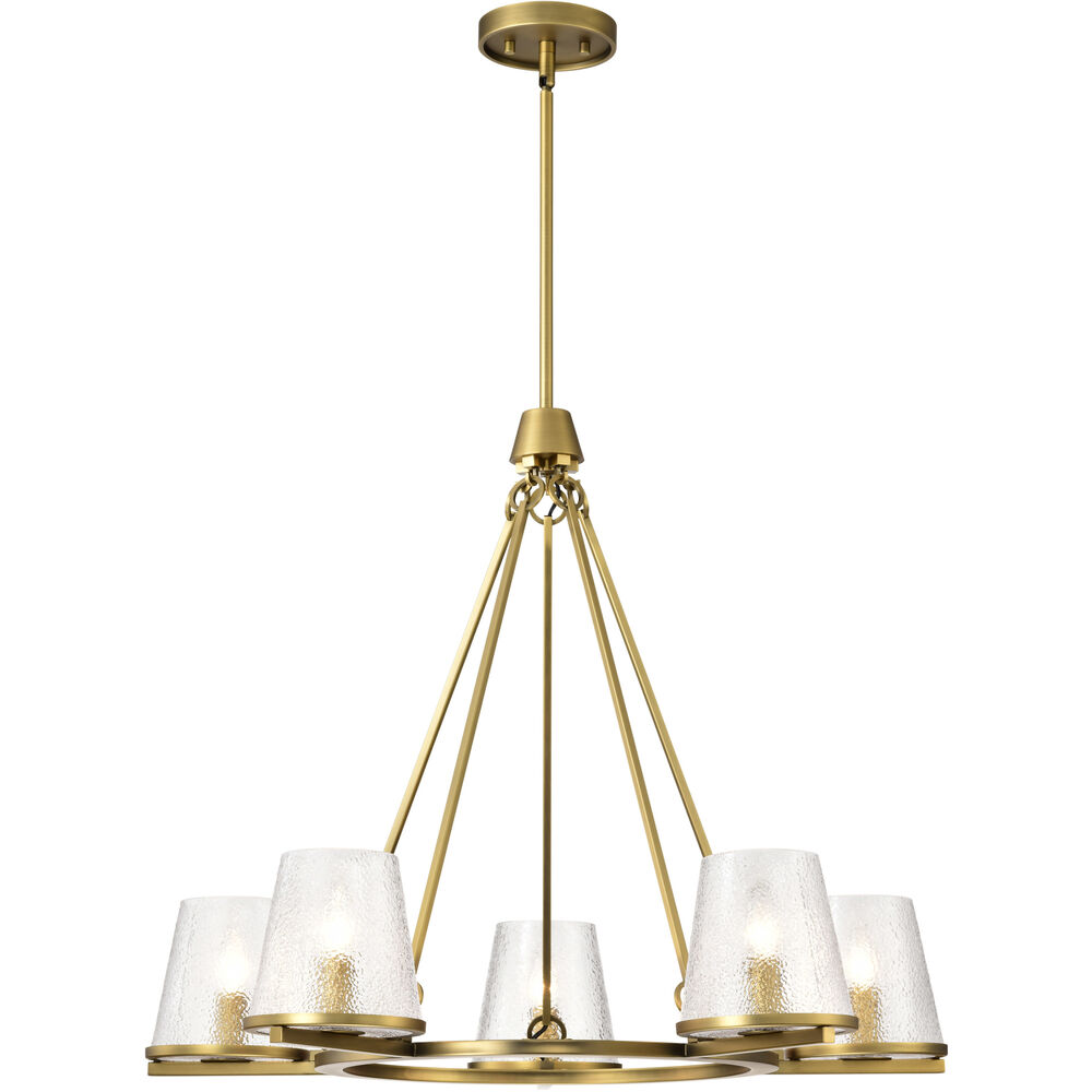Nuvo Lighting Valentine 30 Inch Vintage Brass Chandelier Ceiling Light