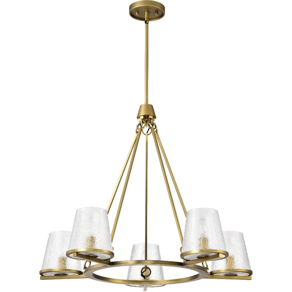 nuvo lighting Valentine 30 inch Vintage Brass Chandelier Ceiling Light