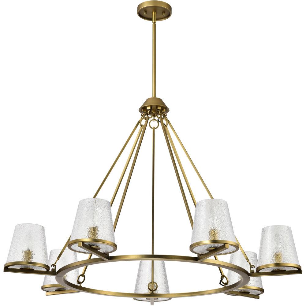 Nuvo Lighting Valentine 40 Inch Vintage Brass Chandelier Ceiling Light