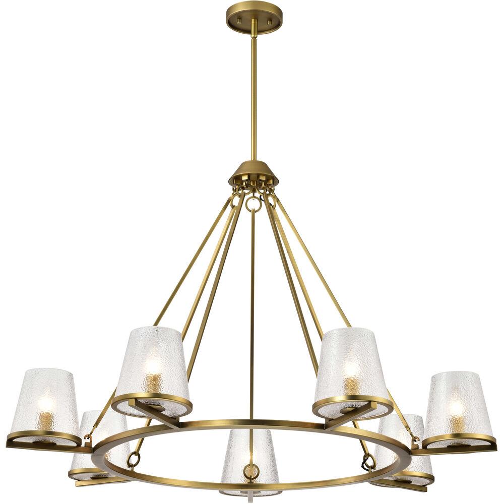 Nuvo Lighting Valentine 40 Inch Vintage Brass Chandelier Ceiling Light