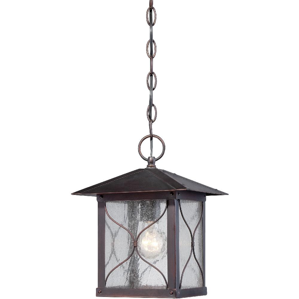 nuvo lighting Vega 1 Light 9 inch Classic Bronze Outdoor Hanging Lantern