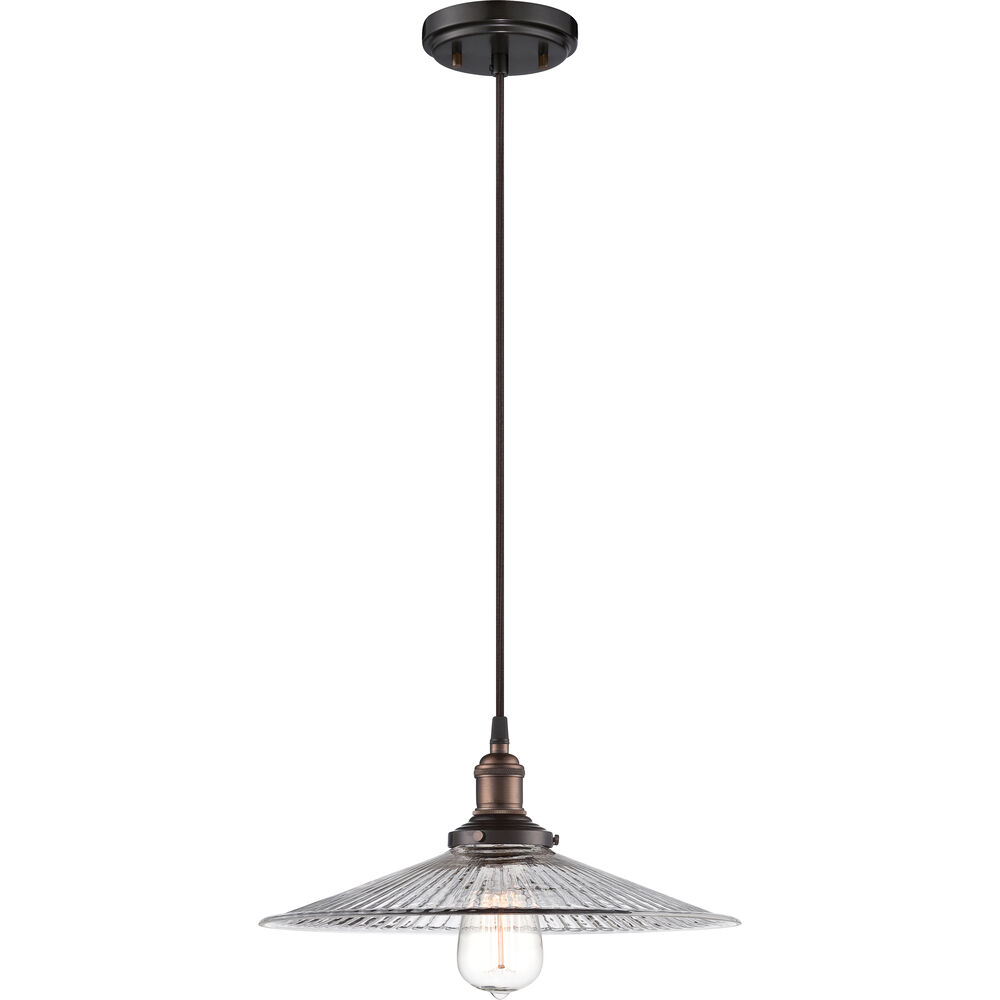 Nuvo Lighting Vintage 1 Light 14 Inch Rustic Bronze Pendant Ceiling Light