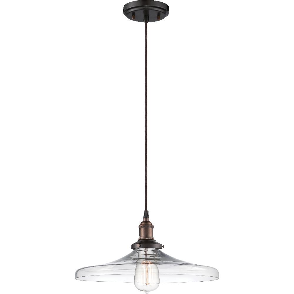 nuvo lighting Vintage 1 Light 14 inch Rustic Bronze Pendant Ceiling Light