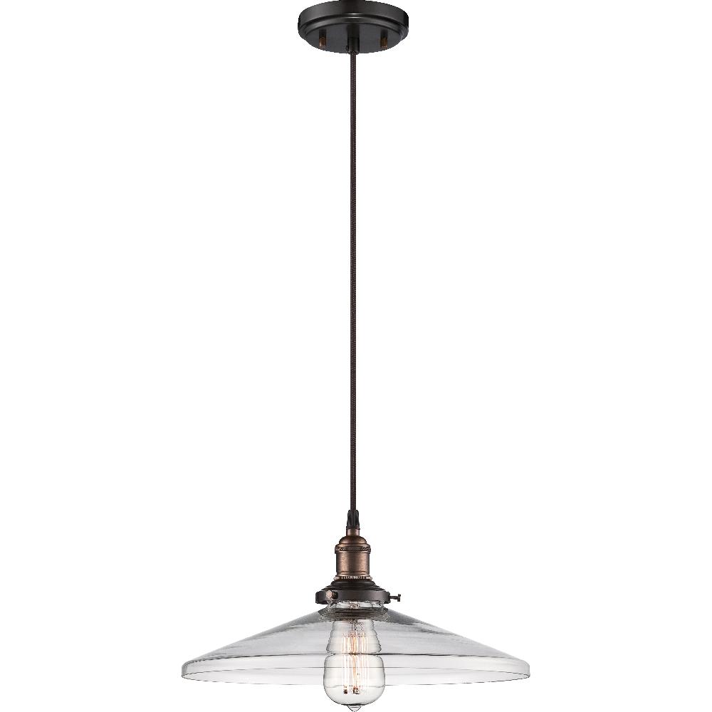 nuvo lighting Vintage 1 Light 14 inch Rustic Bronze Pendant Ceiling Light
