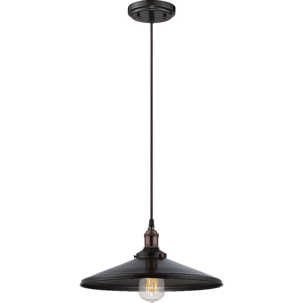 nuvo lighting Vintage 1 Light 14 inch Rustic Bronze Pendant Ceiling Light