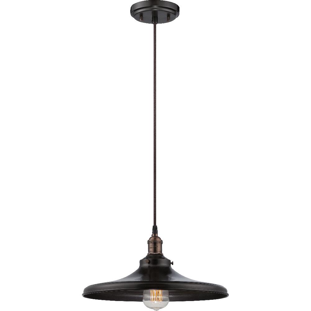 nuvo lighting Vintage 1 Light 14 inch Rustic Bronze Pendant Ceiling Light