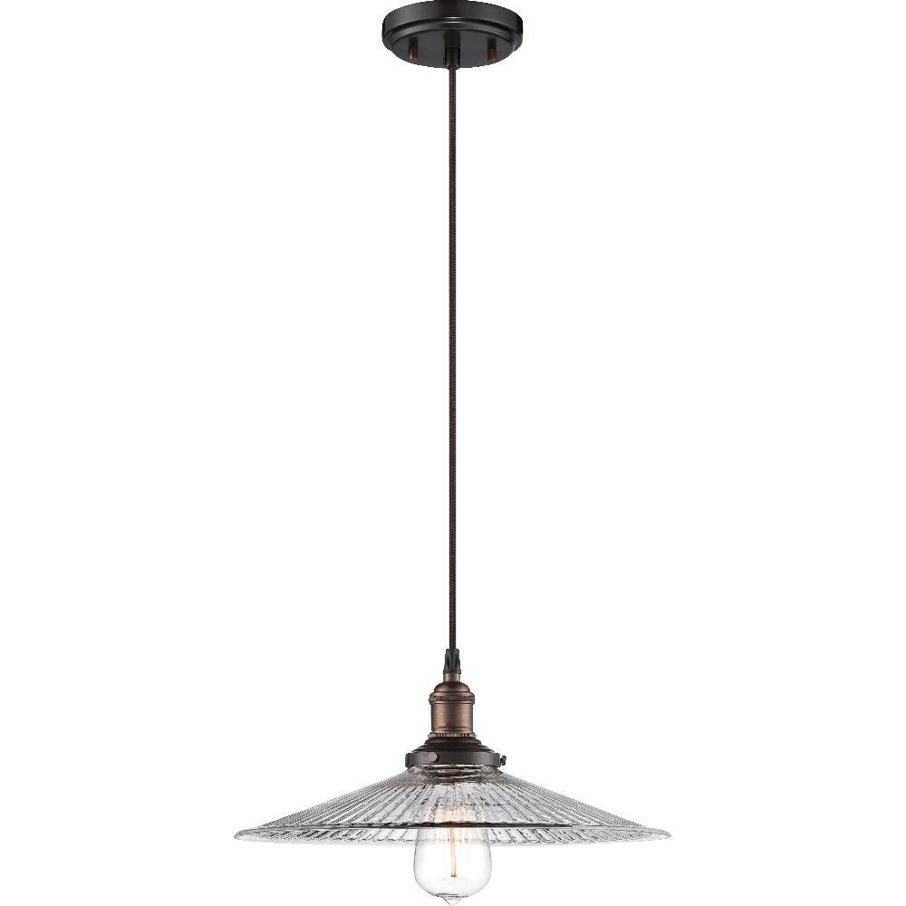 nuvo lighting Vintage 1 Light 14 inch Rustic Bronze Pendant Ceiling Light